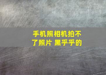 手机照相机拍不了照片 黑乎乎的